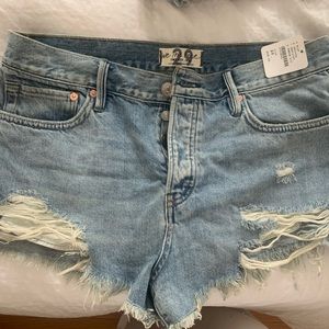 Free People Cutoff Jean Shorts